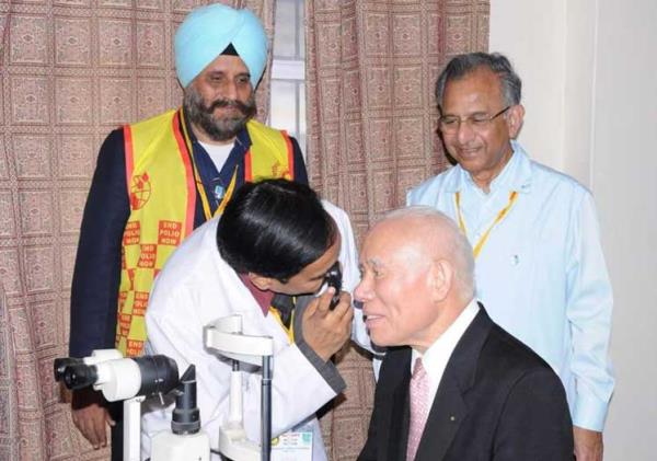 Eye Examination of Rotary International President